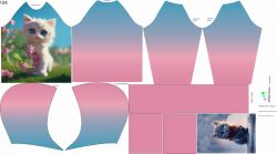 Panel na mikinu (tisk do střihu ) KOČIČKA-varianty !!!    | 104 dolomity, 110 dolomity, 116 dolomity, 122 dolomity, 128 dolomity, 134 dolomity, 140 dolomity, 146 dolomity