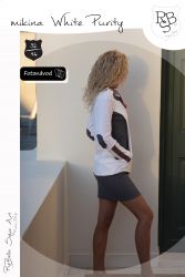Papírový střih -Dámská mikina White Purity Mavatex
