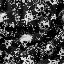 Punk černo-bílá- materiálové varianty mavaga design