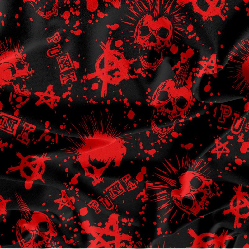 Punk černo-červená- materiálové varianty mavaga design