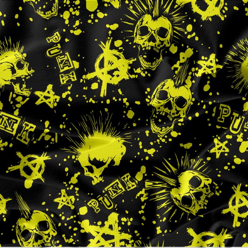 Punk černo-žlutá- materiálové varianty mavaga design