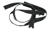 KOSTĚNÝ ZIP   dělitelný ČERNÝ - VARIANTY délky | 40 cm, 45 cm, 50 cm, 60 cm, 65 cm, 70 cm, 75 cm, 80 cm, 85 cm