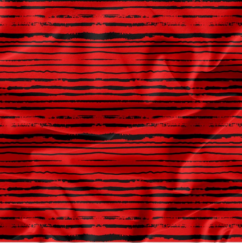Černo-červené crash pruhy - materiálálové varianty mavaga design
