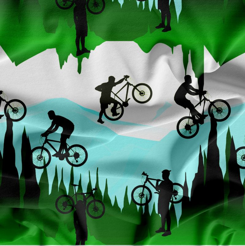 Cyklista na horách 2- materiálové varianty mavaga design