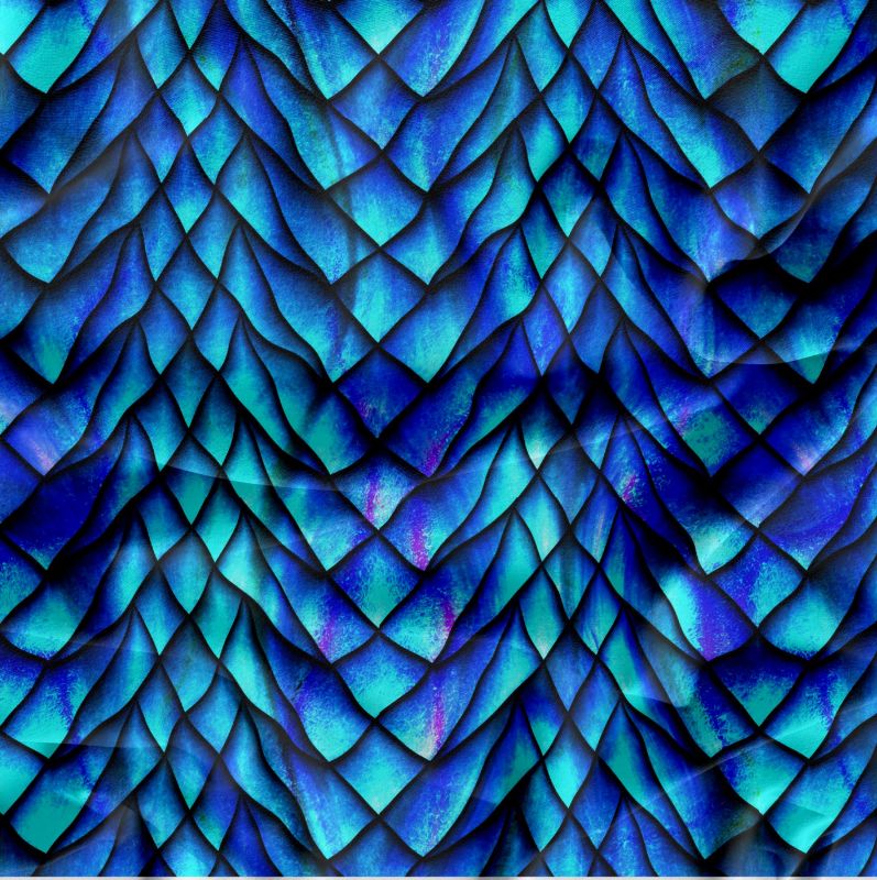 Dračí kůže modrá -materiálové varianty mavaga design
