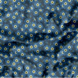 Drobné modré kvítky-materiálové varianty mavaga design