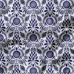 Modrotisk na bílé -materiálové varianty mavaga design