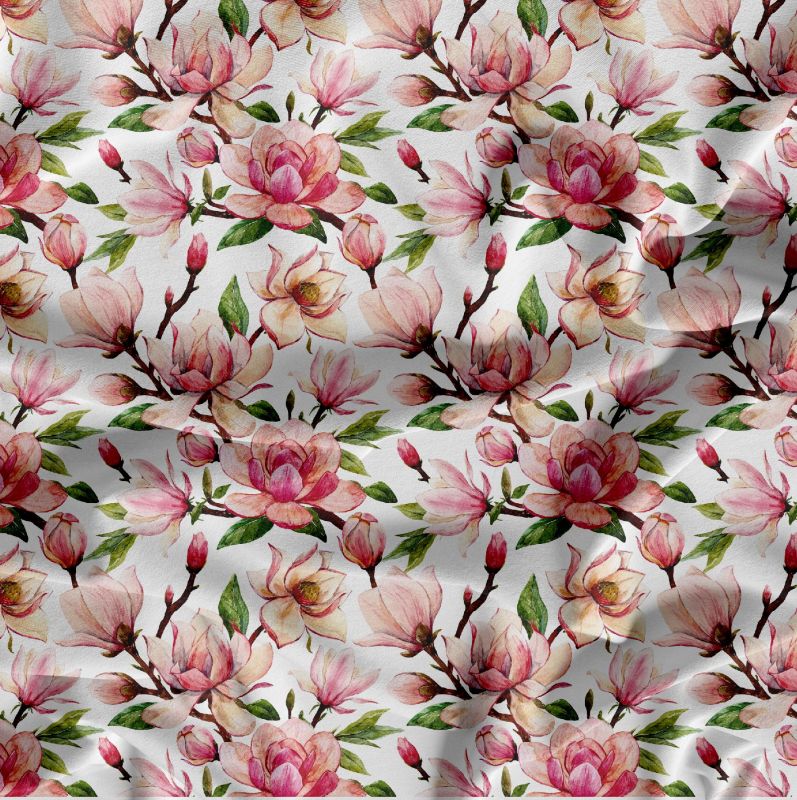 Magnolie na bílé-materiálové varianty mavaga design