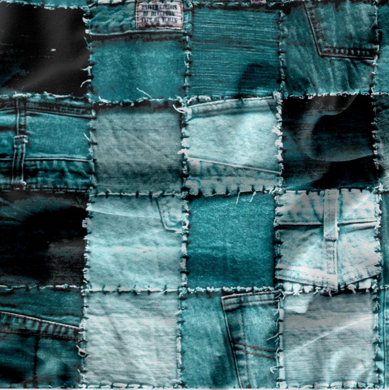 Jeans kostka tyrkys -materiálové varianty mavaga design