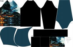 Panel na mikinu (tisk do střihu ) TANKY-varianty !!!    | 104 dolomity, 110 dolomity, 116 dolomity, 122 dolomity, 128 dolomity, 134 dolomity, 140 dolomity, 146 dolomity
