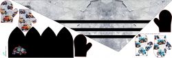 Panel na šálu DĚTSKÝ- tisk do střihu - nakladní auta des. 1015