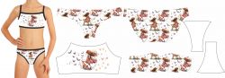 Panel na PLAVKY -holčička a liška -velikostní varianty | 104, 110, 116, 122, 128, 134, 140