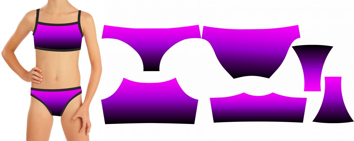 Panel na PLAVKY - fialový přechod -velikostní varianty mavaga design
