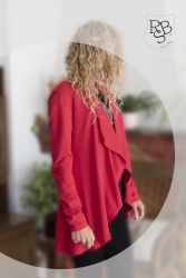 PAPÍROVÝ střih -Cardigan Red Velvet 2 v 1