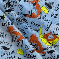 Teplákovina mazaná liška mavatex- 250 GSM EU-úplety atest pro děti