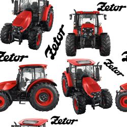 SAM1062A (ZETOR červené traktory na bílé -materiálové varianty)