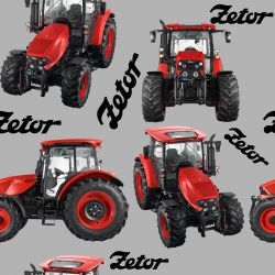 SAM1062B (ZETOR červené traktory na ŠEDÉ -materiálové varianty)