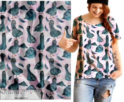 Bláznivý holub na růžové -materiálové varianty mavaga design Bláznivý holub na růžové -materiálové varianty mavaga design