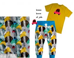 Barevná autíčka na kopci- materiálové varianty mavaga design