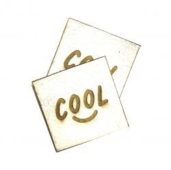 Koženkový štítek gravír - " COOL "- varianty vyrobeno v EU