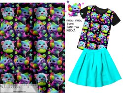 Punk cats na nočním nebi- materiálové varianty mavaga design