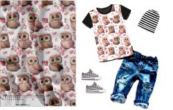 Sovička na bílé -materiálové varianty mavaga design