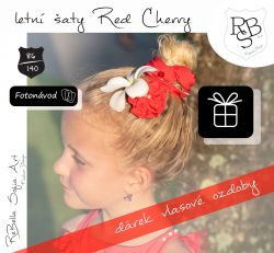 Elektronický střih -DĚTSKÉ šaty Red Cherry Mavatex