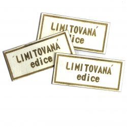 Koženkový štítek gravír - "LIMITOVANÁ EDICE " - varianty vyrobeno v EU