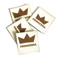 Koženkový štítek gravír - " PRINCEZNA " - varianty vyrobeno v EU