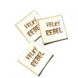 Koženkový štítek gravír - " velký rebel hnědy " - varianty vyrobeno v EU Koženkový štítek gravír - " velký rebel hnědy " - varianty vyrobeno v EU