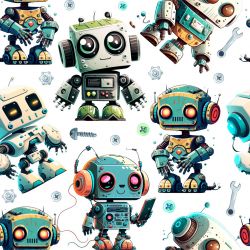 Roboti na bílé-materiálové varianty mavaga design