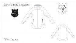Papírový střih -dětská sportovní mikina Atlet Mavatex