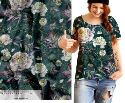 Velké pivoňky na zelené-materiálové varianty mavaga design