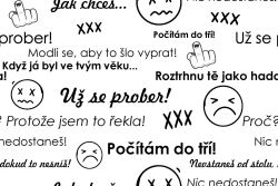 SAM1120A (RODIČOVSKÉ HLÁŠKY na bílé -materiálové varianty)