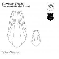 Elektronický střih -Dámská dlouhá sukně Summer Breeze Mavatex