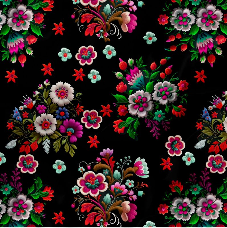 Folklor výška růžová -materiálové varianty mavaga design
