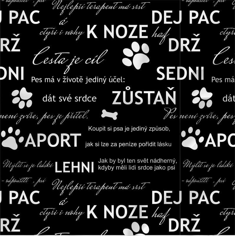 PSÍ povely na černé -materiálové varianty mavaga design