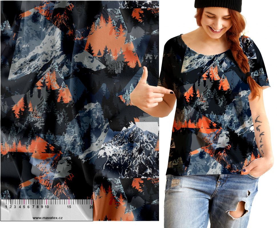 HORY oranžová -materiálové varianty mavaga design