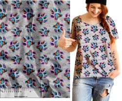 Batikované tlapky na šedém jeans  -materiálové varianty | Bela- polyesterový úplet, Torino -úplet funkční, MILKY -úplet funkční, FERRA -úplet, Lycra, PUSH UP LYCRA/ plavkovina, Garzato- počesaný funkční úplet, Termo lycra počesaná, DOLOMITY -počesaný 250 gsm, Softshell zimní 320 gsm, Softshell LETNÍ NEPRUŽNÝ, Softshell ZIMNÍ PRUŽNÝ 220 gsm, Softshell letní pružný 220gsm, Softshell jarní 285 gsm, Softshell BERÁNEK, Kočárkovina, Micropeach -tkanina 100 % pes, Silver pružné plátno, X-BAVLNĚNÝ SATÉN, BAVLNĚNÝ úplet LORA 180, Bavlněná teplákovina LORA 250 gsm, BAVLNĚNÝ úplet MIRA 230, SILKY, Venezie úplet, Satén úpletový Valentino  PES+el., Microplyš pružný