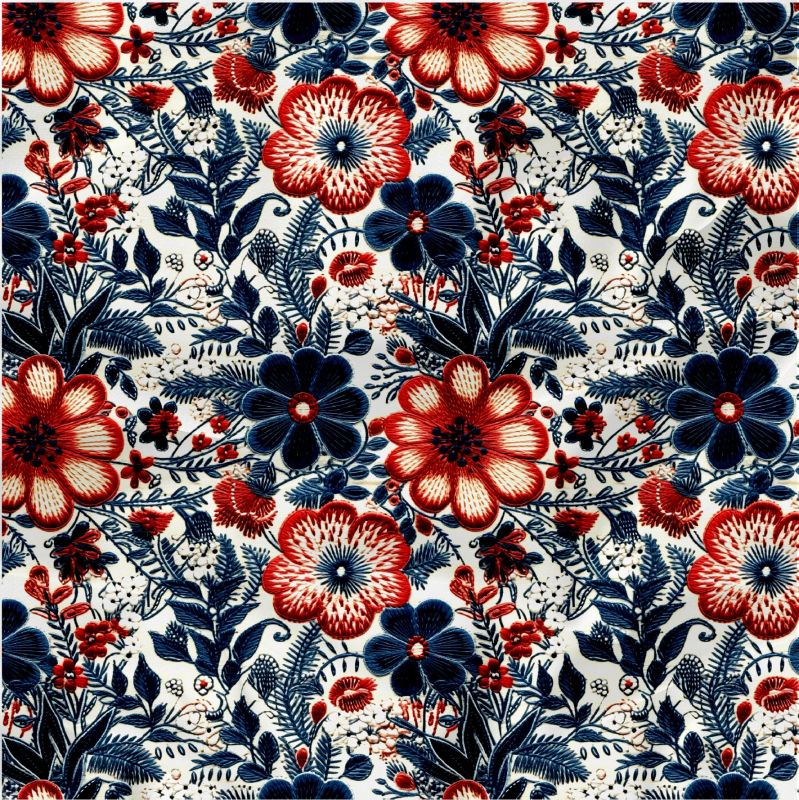 Folklor barevný vyšívaný světlý -materiálové varianty mavaga design