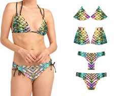 Panel na BIKINY- tisk do střihu - dračí kůže | S, M, L, XL Panel na BIKINY- tisk do střihu - dračí kůže | S, M, L, XL