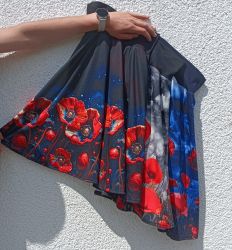Panel na půlkolovku- MÁKY kovové- materiálové varianty mavaga design