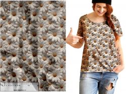 Bílé kopretinky s kapkami -materiálové varianty mavaga design