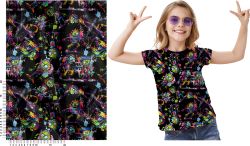 Bláznivý zombíci na černé- materiálové varianty -materiálové varianty mavaga design