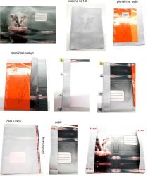 Panely na obal na VELKÝ sešit A4 -SET 3ks - desén 28 vyrobeno v EU- atest pro děti bavlna