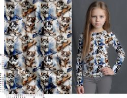 Husky štěně na bílé-materiálové varianty mavaga design