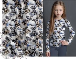 Knírač štěně na bílé-materiálové varianty mavaga design