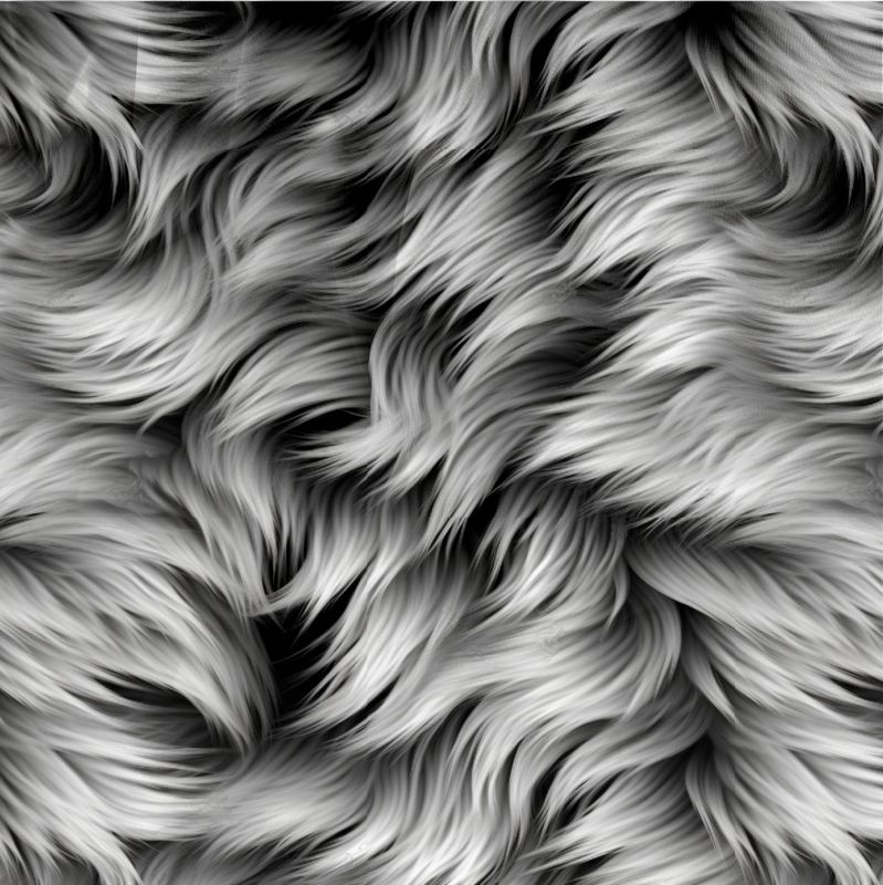 Kožešina černobílá pes- materiálové varianty mavaga design