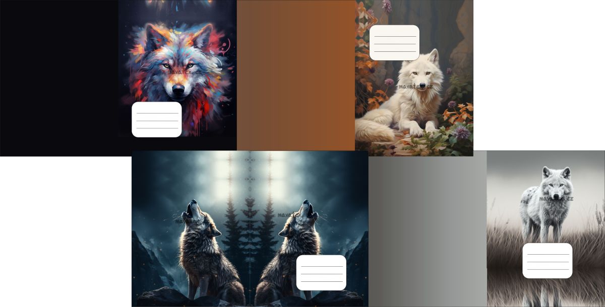 Panely na obal na malý sešit- SET 4ks - desén 33 ČESKÝ VÝROBEK