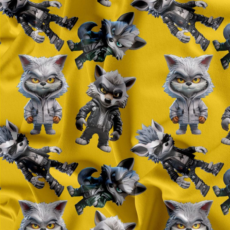 V rytumu PUNK zvířátek hořčice- materiálové varianty mavaga design